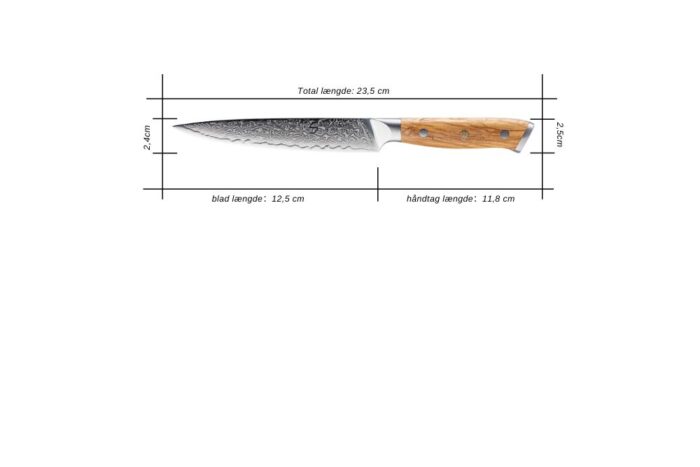 kami utilitykniv med mål