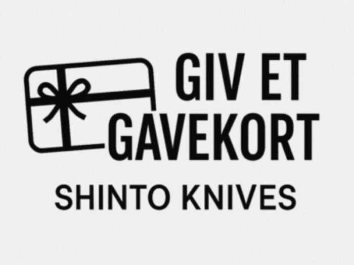 Digitalt gavekort fra Shinto Knives med elegant design – kan bruges på hele webshoppen, gyldigt i 2 år.