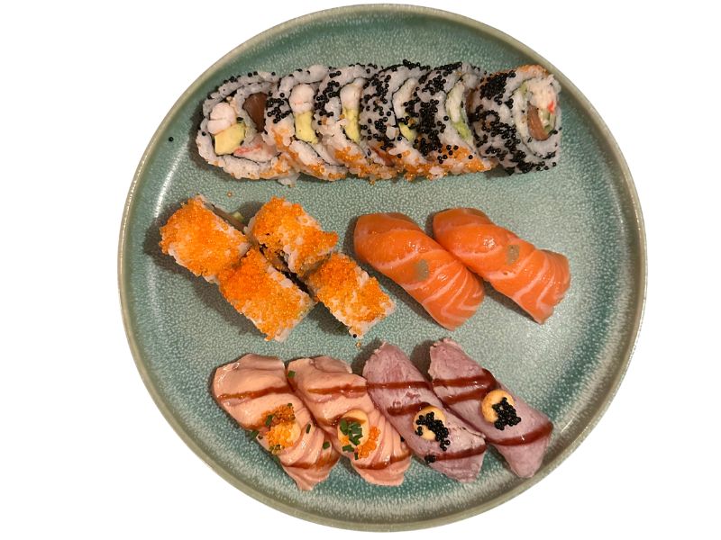 santokukniv til sushi.